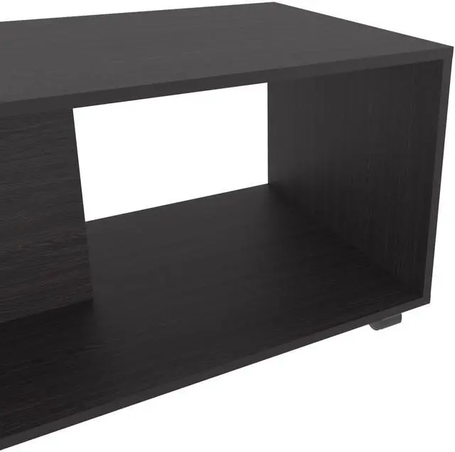 Alt view image 6 of 7 - Gu Oidak Coffee Table with Open Storage and Caster Wheels, Wengue