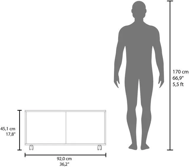 Alt view image 5 of 7 - Gu Oidak Coffee Table with Open Storage and Caster Wheels, Wengue