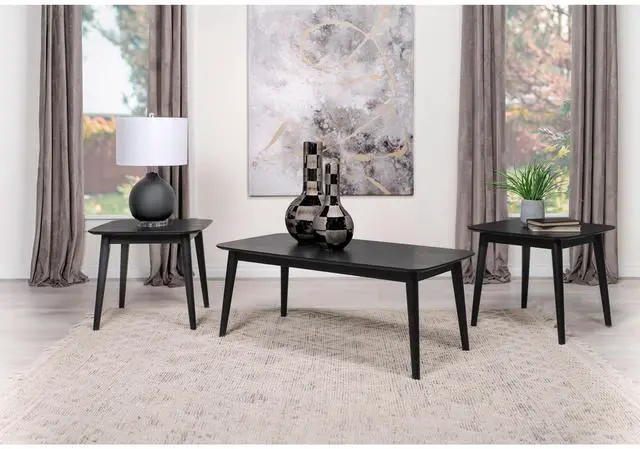 Main image of Bivens Black 3-piece Rectangular Coffee Table Set
