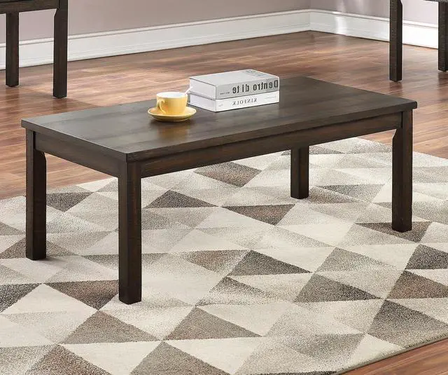 Alt view image 3 of 7 - Espresso Color 3pc Coffee Tables Set Classic 1x Coffee Table and 2x End Tables Living Room Furniture