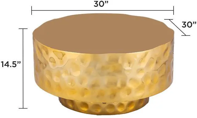 Alt view image 2 of 6 - CT-90-25-30 Modern Style Coffee Table made with Metal in Gold