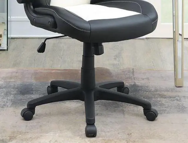 Alt view image 4 of 7 - Office Chair Upholstered 1pc Comfort Chair Relax Gaming Office Chair Work Black And White Color
