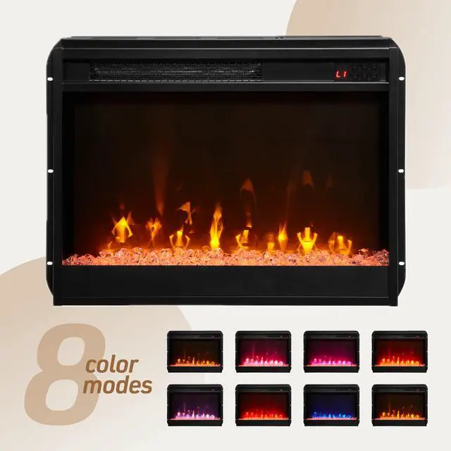 Main image of Ellington 70"W Gray Walnut Finish Fireplace TV Stand Console with Heater, LED Light, Cabinets, Shelves