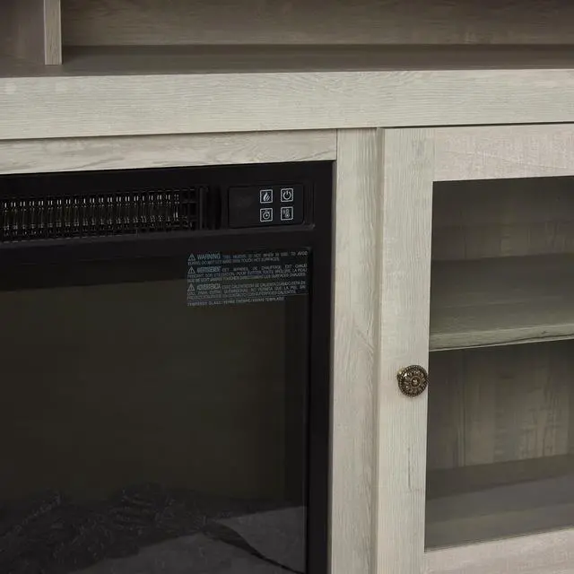 Alt view image 5 of 7 - Contemporary TV Media Stand Modern Entertainment Console with 18" Fireplace Insert for TV Up to 65" with Open and Closed Storage Space, Stone Gray, 60"W*15.75"D*29"H