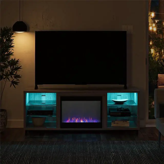 Alt view image 2 of 7 - Lumina Deluxe Fireplace TV Stand for TVs up to 70"