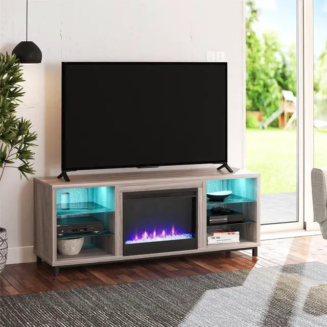 Alt view image 3 of 7 - Lumina Deluxe Fireplace TV Stand for TVs up to 70"