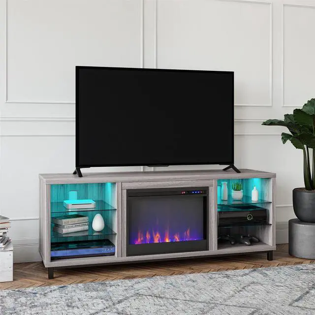 Alt view image 4 of 7 - Lumina Deluxe Fireplace TV Stand for TVs up to 70"