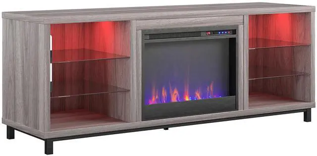 Alt view image 5 of 7 - Lumina Deluxe Fireplace TV Stand for TVs up to 70"