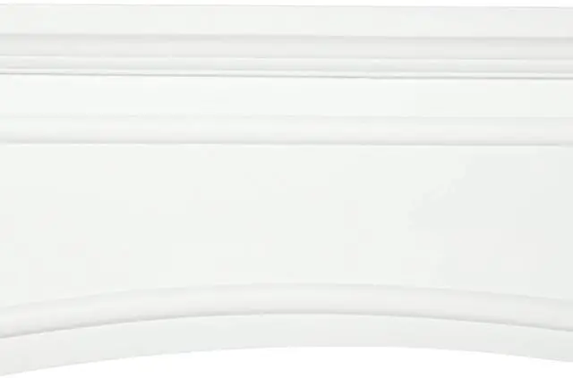 Alt view image 2 of 7 - HOMCOM Modern Fireplace Mantel, Surround Mantels for Fireplace with Decorative Pattern Interior Width 29" White
