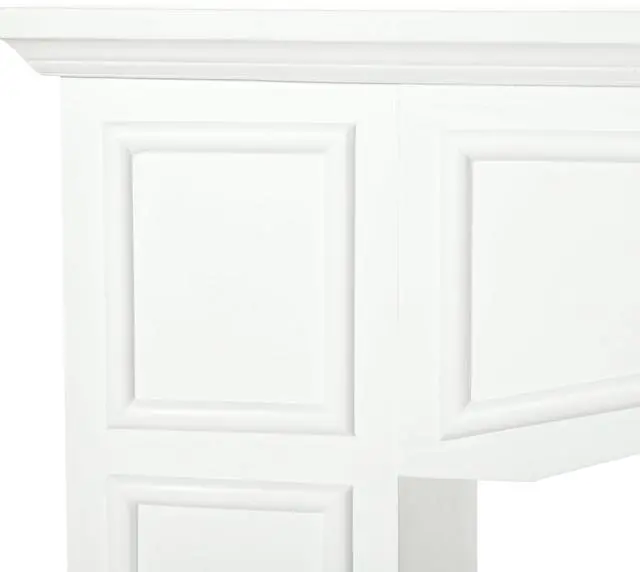Alt view image 4 of 7 - HOMCOM Modern Fireplace Mantel, Surround Mantels for Fireplace with Decorative Pattern Interior Width 29" White