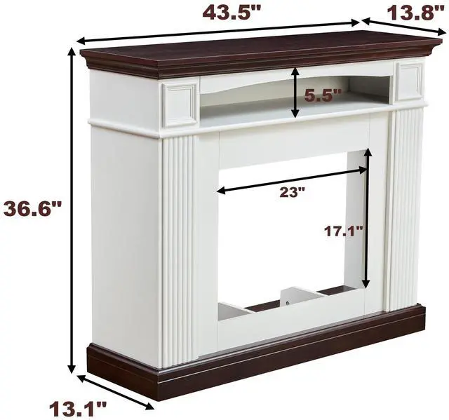 Alt view image 2 of 7 - Farmhouse style fireplace TV stand for living room or bedroom to store CDs, remotes and other media or gaming devices. Creates the perfect ambiance, and it's a great way to display your favorite decor