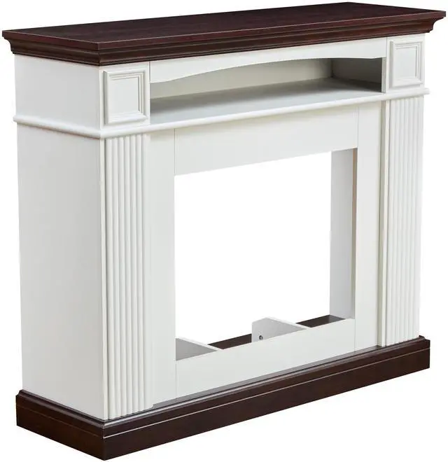 Alt view image 3 of 7 - Farmhouse style fireplace TV stand for living room or bedroom to store CDs, remotes and other media or gaming devices. Creates the perfect ambiance, and it's a great way to display your favorite decor