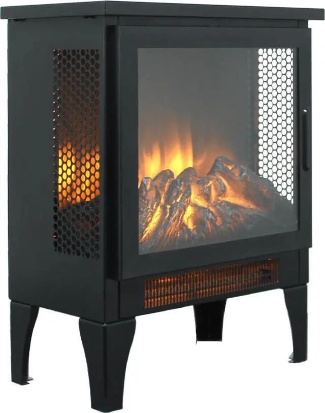 Main image of 17 inch Freestanding Electric Fireplace Stove heater with 3D Flame effect