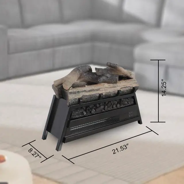 Alt view image 7 of 7 - 23 inch Electric Fireplace  3D Log set insert, Infrared Fireplace Heater for Indoor