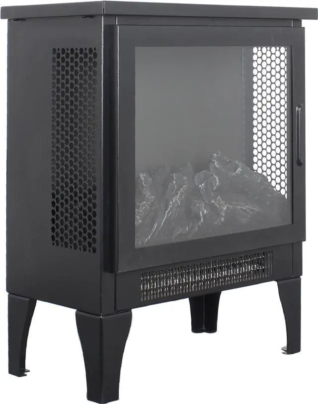 Alt view image 4 of 7 - 17 inch Freestanding Electric Fireplace Stove heater with 3D Flame effect