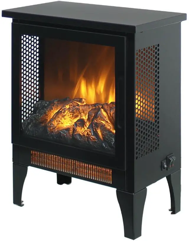 Alt view image 6 of 7 - 17 inch Freestanding Electric Fireplace Stove heater with 3D Flame effect