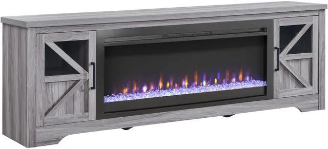 Main image of 75" Fireplace TV Stand for TVs up to 80",with 44" Electric Fireplace