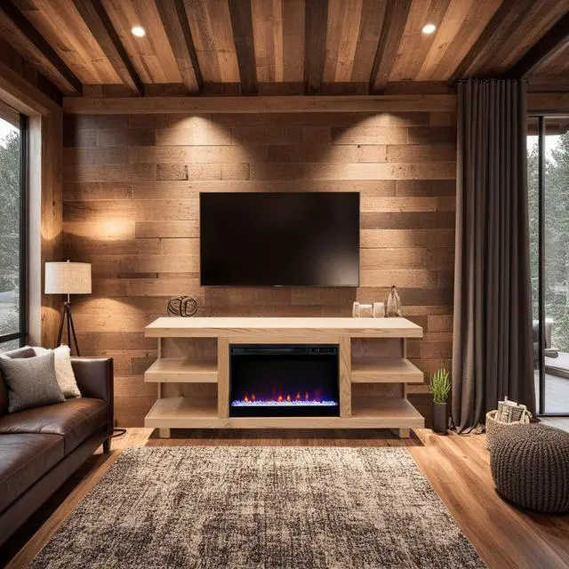 Main image of Laurel Canyon 65 inch Fireplace TV Stand for TVs up to 75 inches, Minimal Assembly, Natural Finish