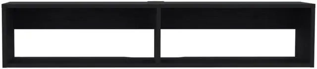 Alt view image 2 of 7 - Rockwood Floating TV Stand with Open Storage Shelves and Cable Management