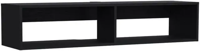 Alt view image 5 of 7 - Rockwood Floating TV Stand with Open Storage Shelves and Cable Management