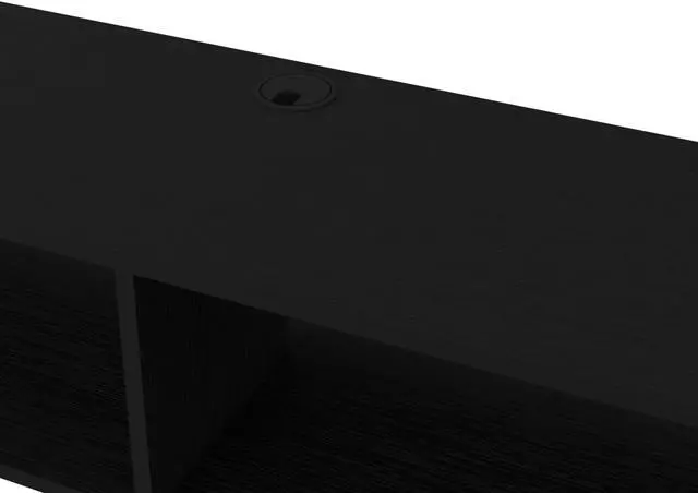 Alt view image 7 of 7 - Rockwood Floating TV Stand with Open Storage Shelves and Cable Management