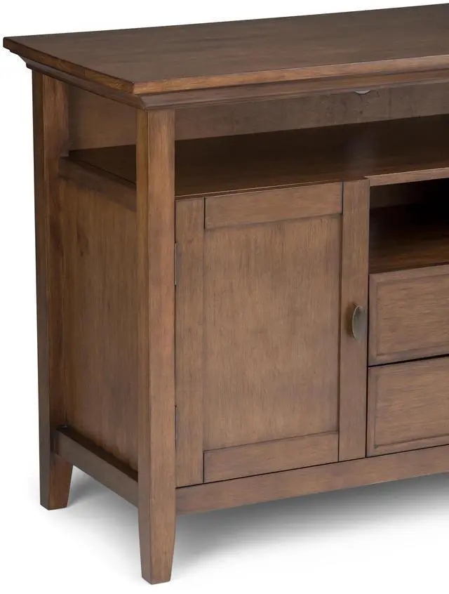 Alt view image 3 of 7 - Redmond - Tall TV Media Stand - Rustic Natural Aged Brown