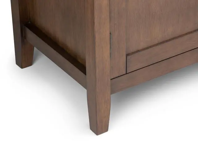 Alt view image 4 of 7 - Redmond - Tall TV Media Stand - Rustic Natural Aged Brown