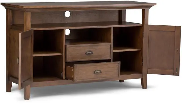 Alt view image 7 of 7 - Redmond - Tall TV Media Stand - Rustic Natural Aged Brown