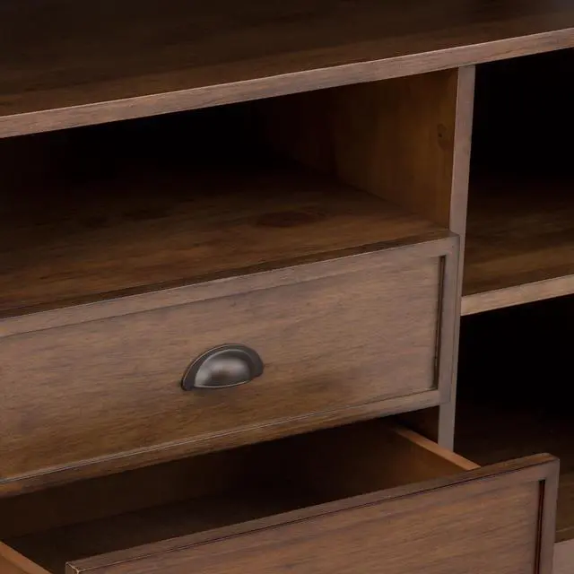 Alt view image 6 of 7 - Redmond - Tall TV Media Stand - Rustic Natural Aged Brown