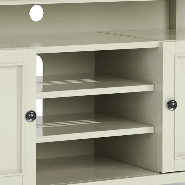 Alt view image 6 of 7 - Amherst 54 inch Solid Wood TV Media Stand in Antique White