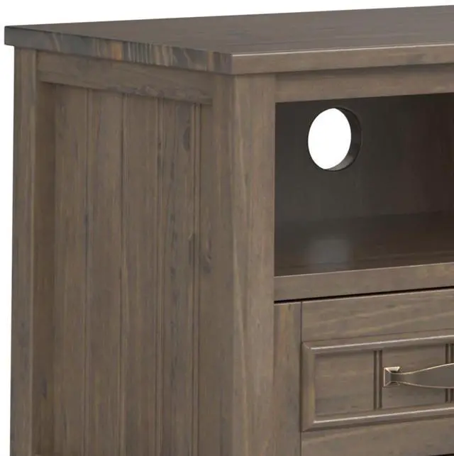 Alt view image 2 of 7 - Lev - Low TV Stand - Smoky Brown