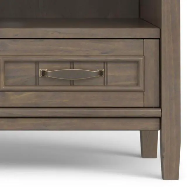 Alt view image 4 of 7 - Lev - Low TV Stand - Smoky Brown