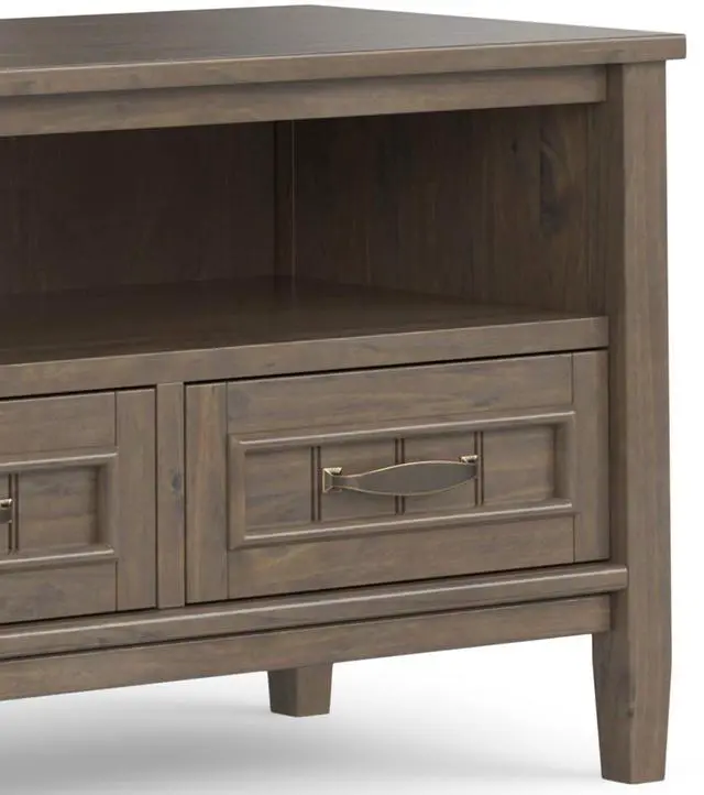 Alt view image 6 of 7 - Lev - Low TV Stand - Smoky Brown