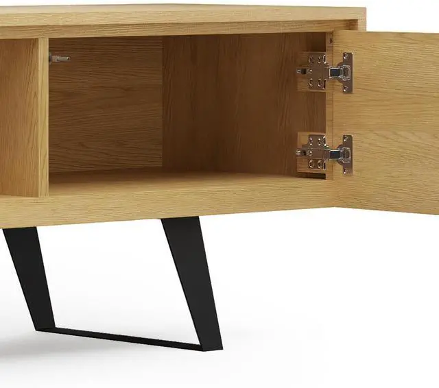 Alt view image 4 of 7 - Lowry - 72" TV Media Stand - Oak