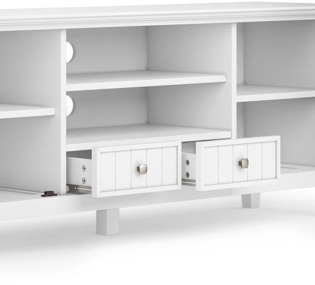Alt view image 3 of 7 - Acadian - 60" TV Media Stand - White