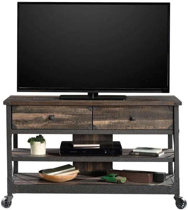 Alt view image 5 of 7 - TV Stand, For TVs up to 52", Brown finish