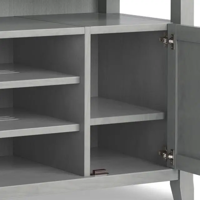 Alt view image 4 of 7 - Amherst 54 inch Solid Wood TV Media Stand in Fog Grey