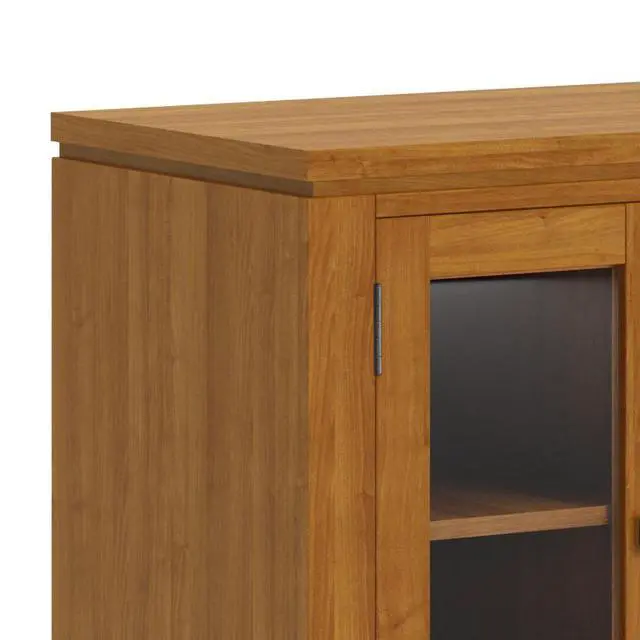 Alt view image 2 of 7 - Cosmopolitan - 72" Wide TV Media Stand - Light Golden Brown