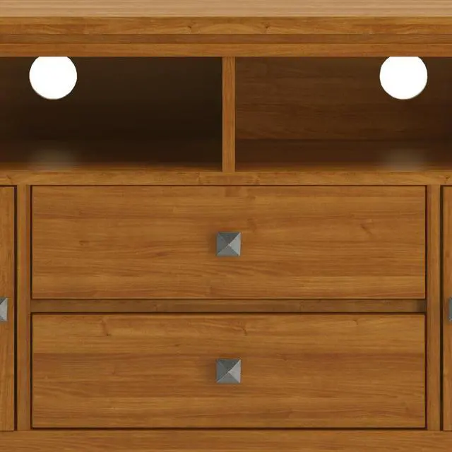 Alt view image 4 of 7 - Cosmopolitan - 72" Wide TV Media Stand - Light Golden Brown