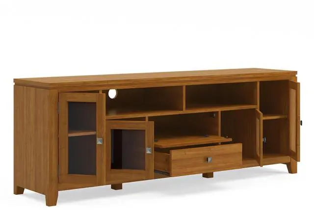 Alt view image 6 of 7 - Cosmopolitan - 72" Wide TV Media Stand - Light Golden Brown