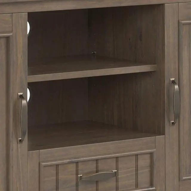 Alt view image 6 of 7 - Lev - TV Media Stand - Smoky Brown