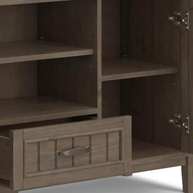 Alt view image 4 of 7 - Lev - TV Media Stand - Smoky Brown