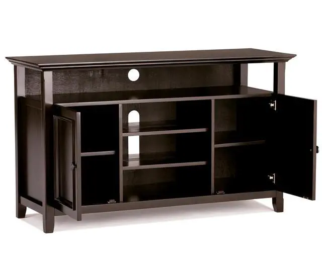 Alt view image 7 of 7 - Amherst 54 inch Solid Wood TV Media Stand in Hickory Brown