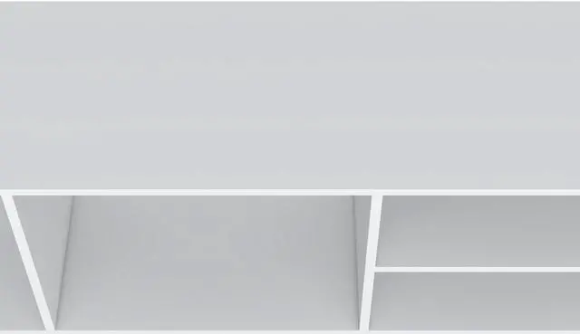 Alt view image 6 of 7 - Tubac TV Rack in Melamine with Open Storage, White