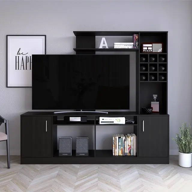 Alt view image 2 of 7 - Entertainment Center Modoc, Living Room, Black