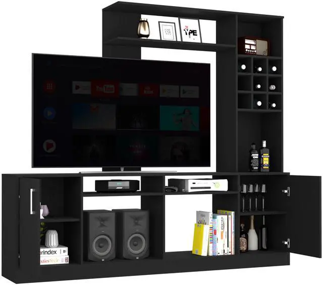 Alt view image 6 of 7 - Entertainment Center Modoc, Living Room, Black
