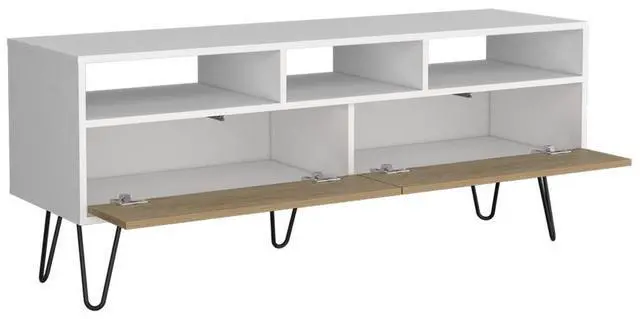 Alt view image 2 of 5 - Glenns Ferry Tv Stand, Living Room,  White/Macadamia