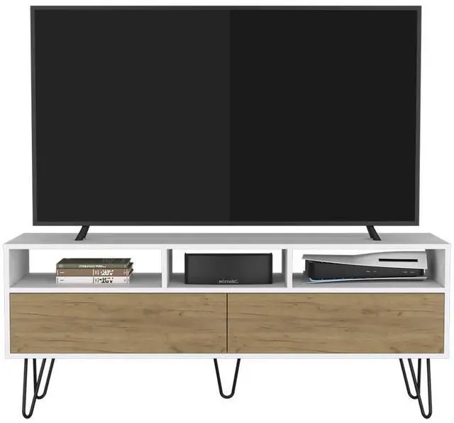 Alt view image 4 of 5 - Glenns Ferry Tv Stand, Living Room,  White/Macadamia