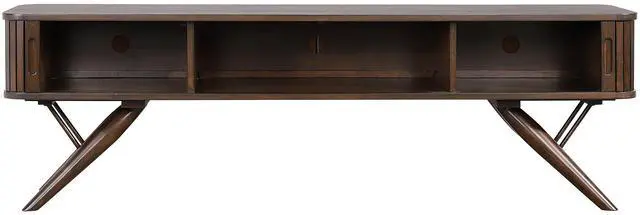 Alt view image 2 of 7 - Stewart Walnut TV Stand with Sliding Door