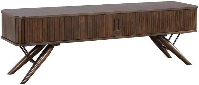 Alt view image 3 of 7 - Stewart Walnut TV Stand with Sliding Door